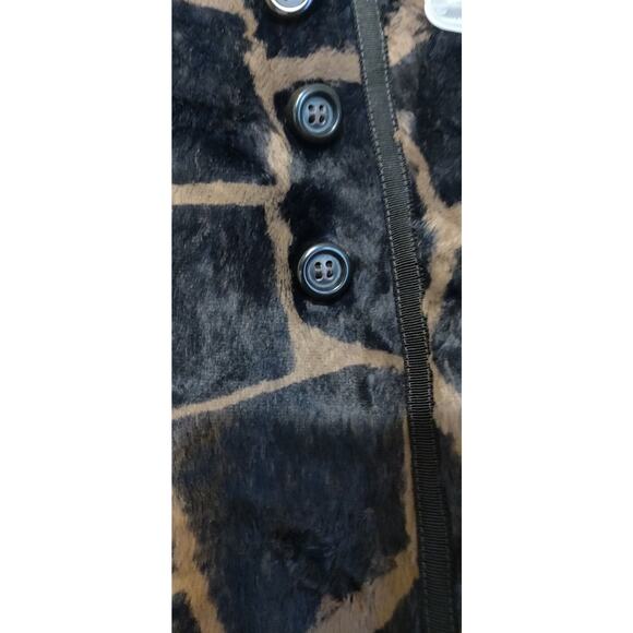 Brown & Tan Skirt Size 10 ETCETERA Above Knee Animal Giraffe Print FURRY MINI - Picture 14 of 14